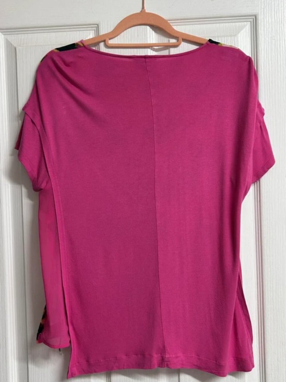 Pink Next Abstract Floral Short Sleeve Blouse Women - Picture 2 of 5
